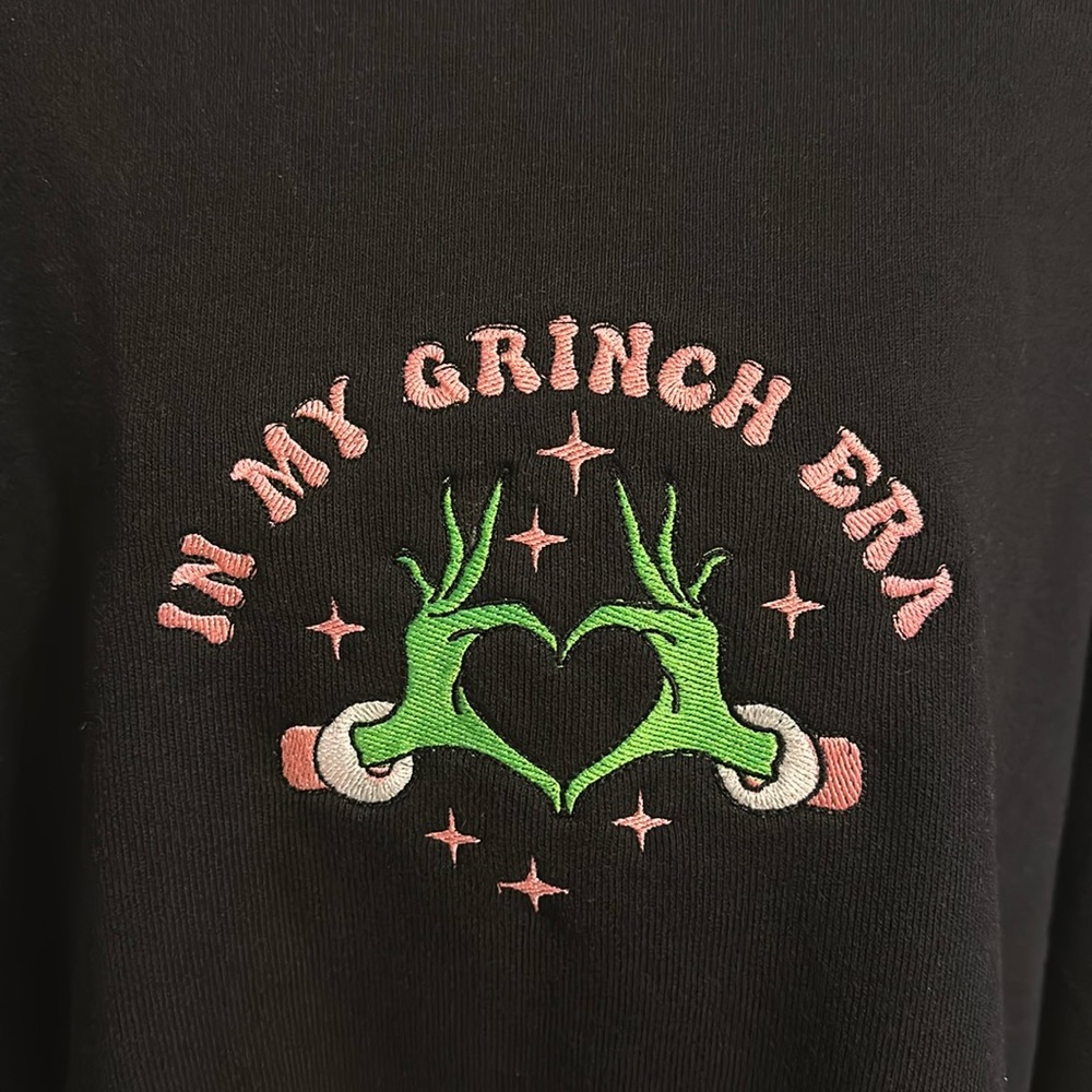 Taylor Swift Eras Embroidered Grinch Christmas Sweater S New